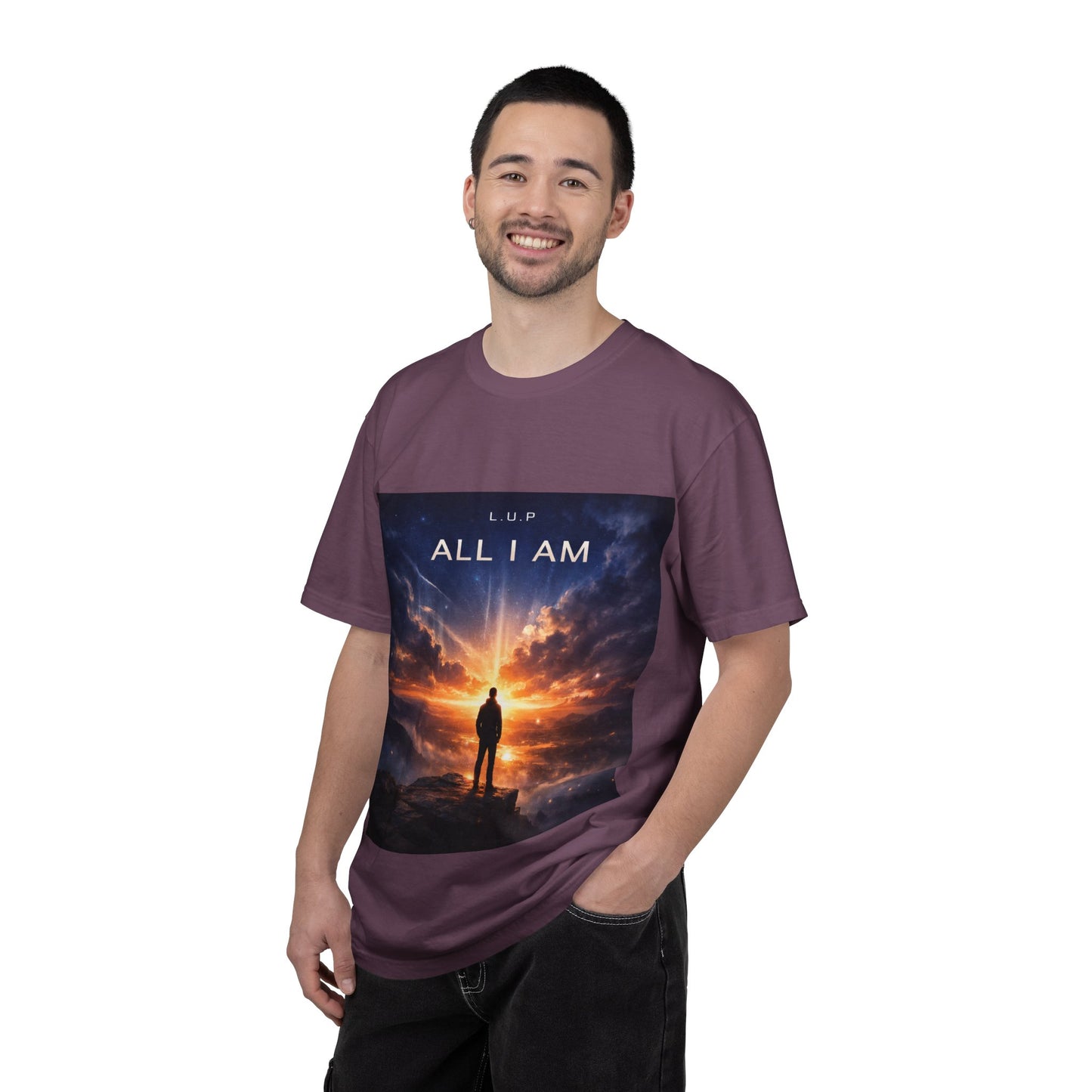 All I Am T‑Shirt — Inspirational Sunset Silhouette Graphic Tee