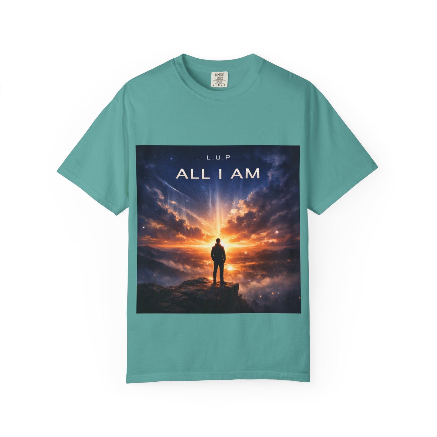 All I Am T‑Shirt — Inspirational Sunset Silhouette Graphic Tee