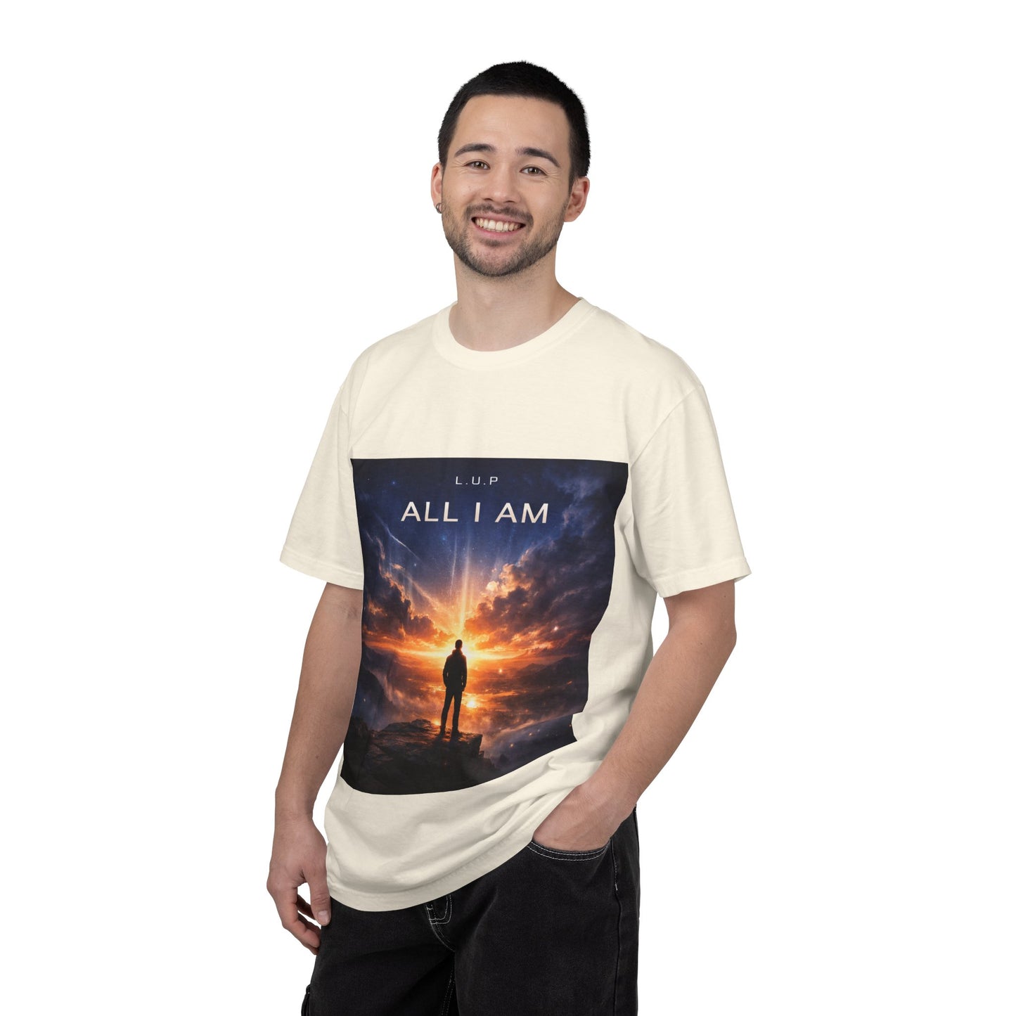 All I Am T‑Shirt — Inspirational Sunset Silhouette Graphic Tee