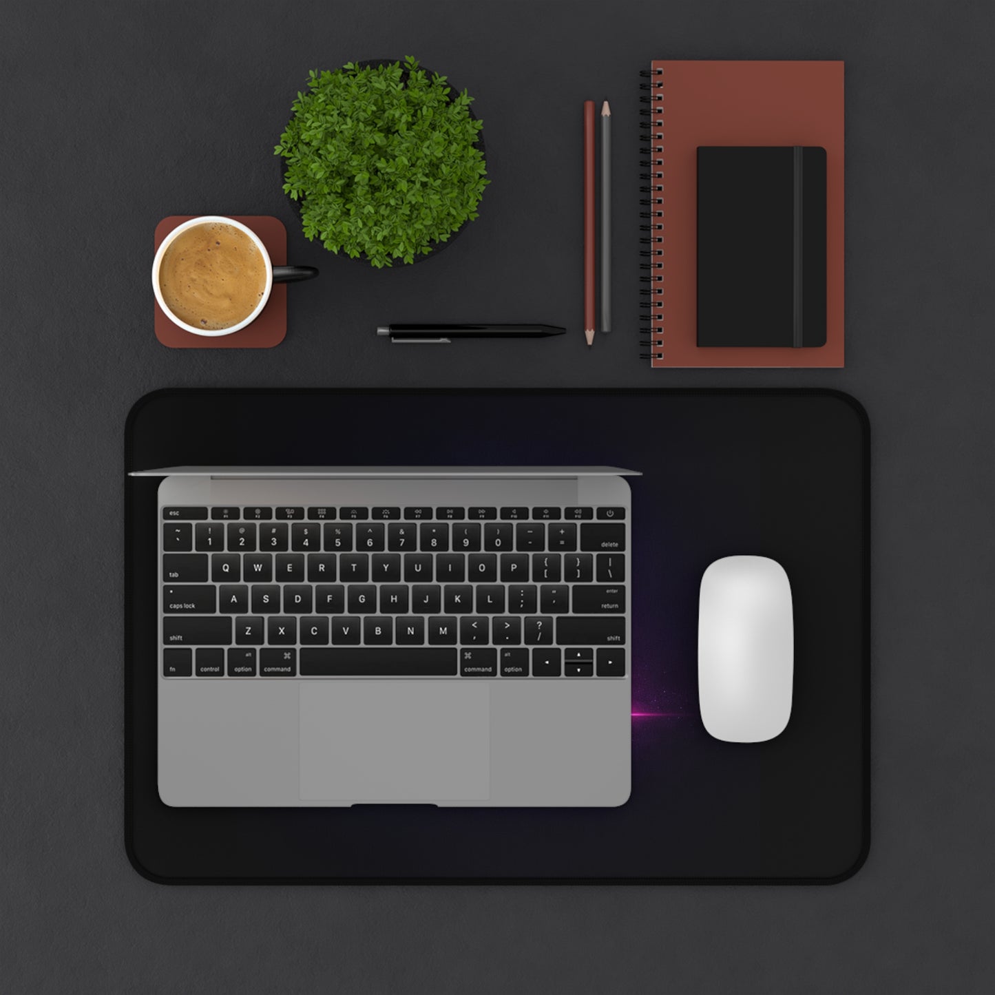 Neon Triangle Desk Mat — RGB Gaming Mouse Pad