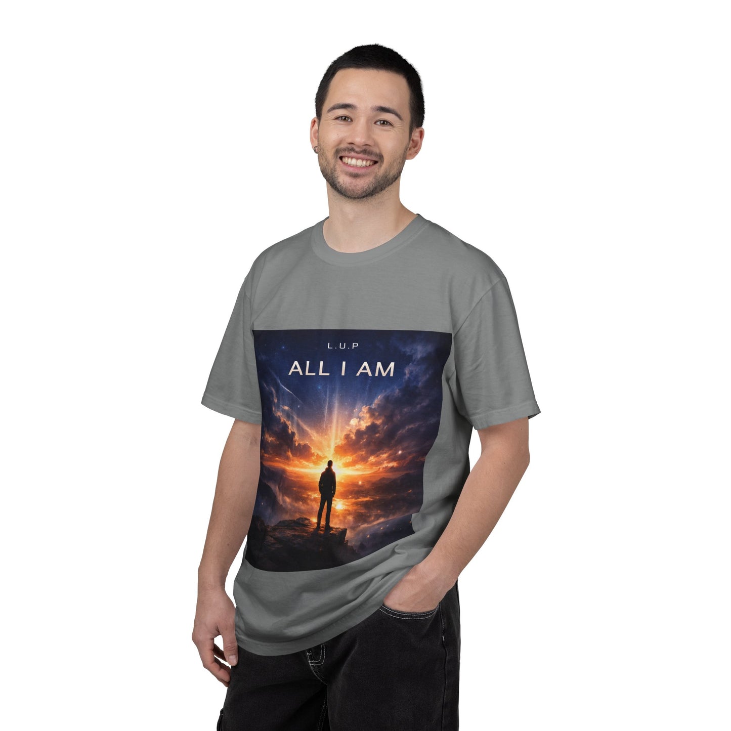 All I Am T‑Shirt — Inspirational Sunset Silhouette Graphic Tee