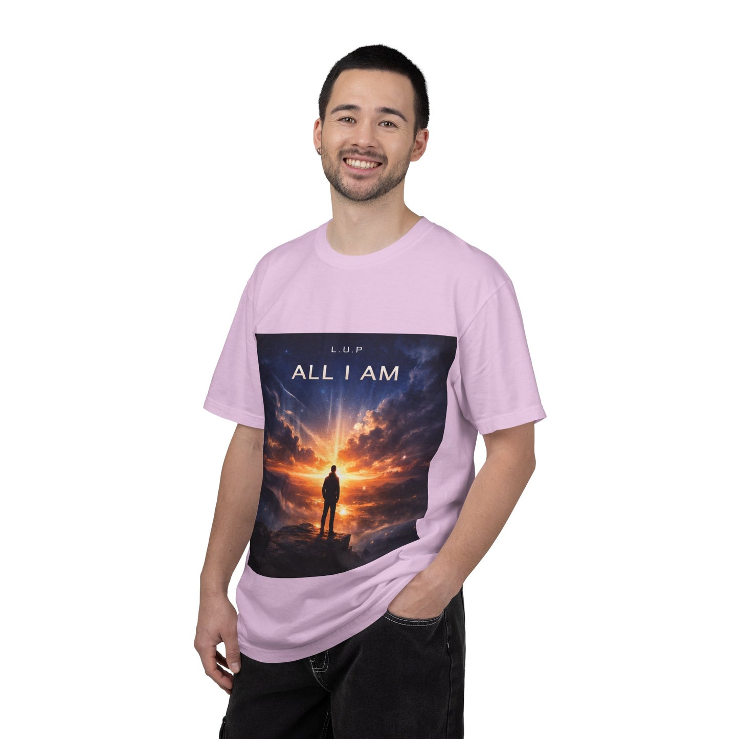 All I Am T‑Shirt — Inspirational Sunset Silhouette Graphic Tee