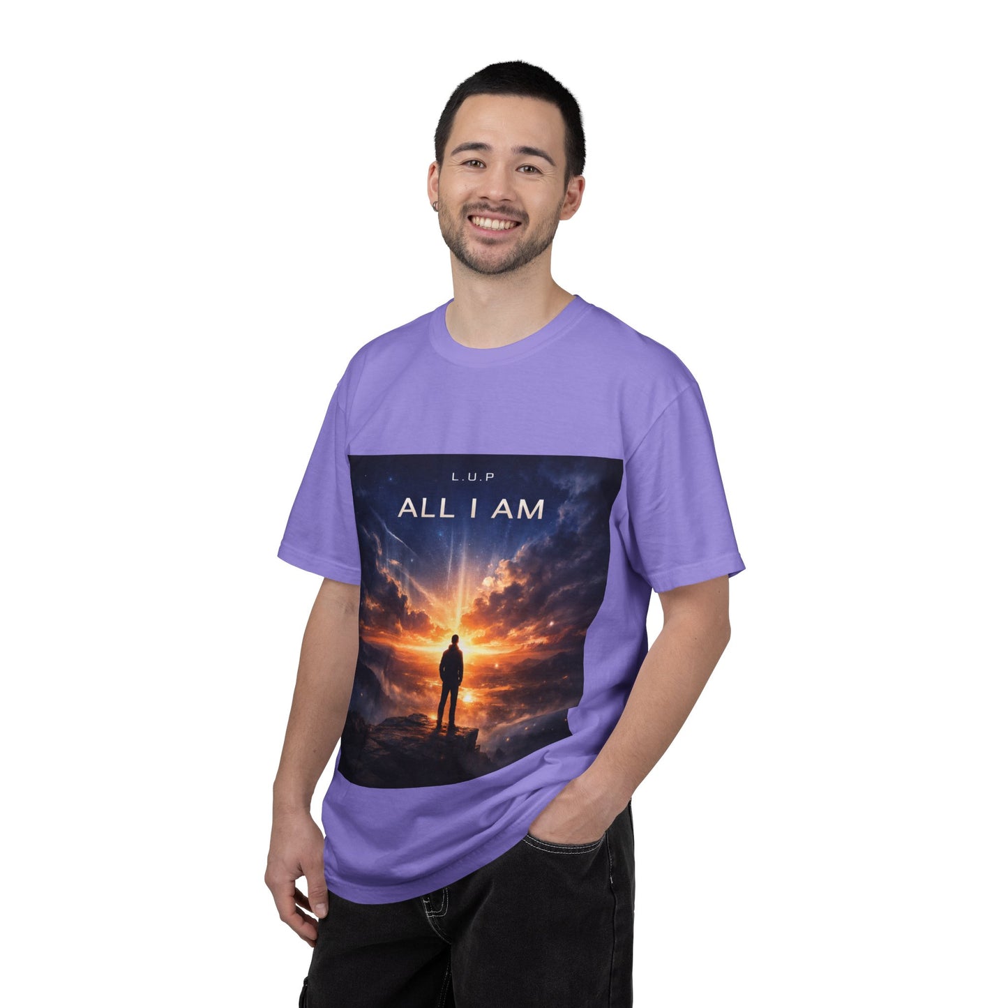 All I Am T‑Shirt — Inspirational Sunset Silhouette Graphic Tee