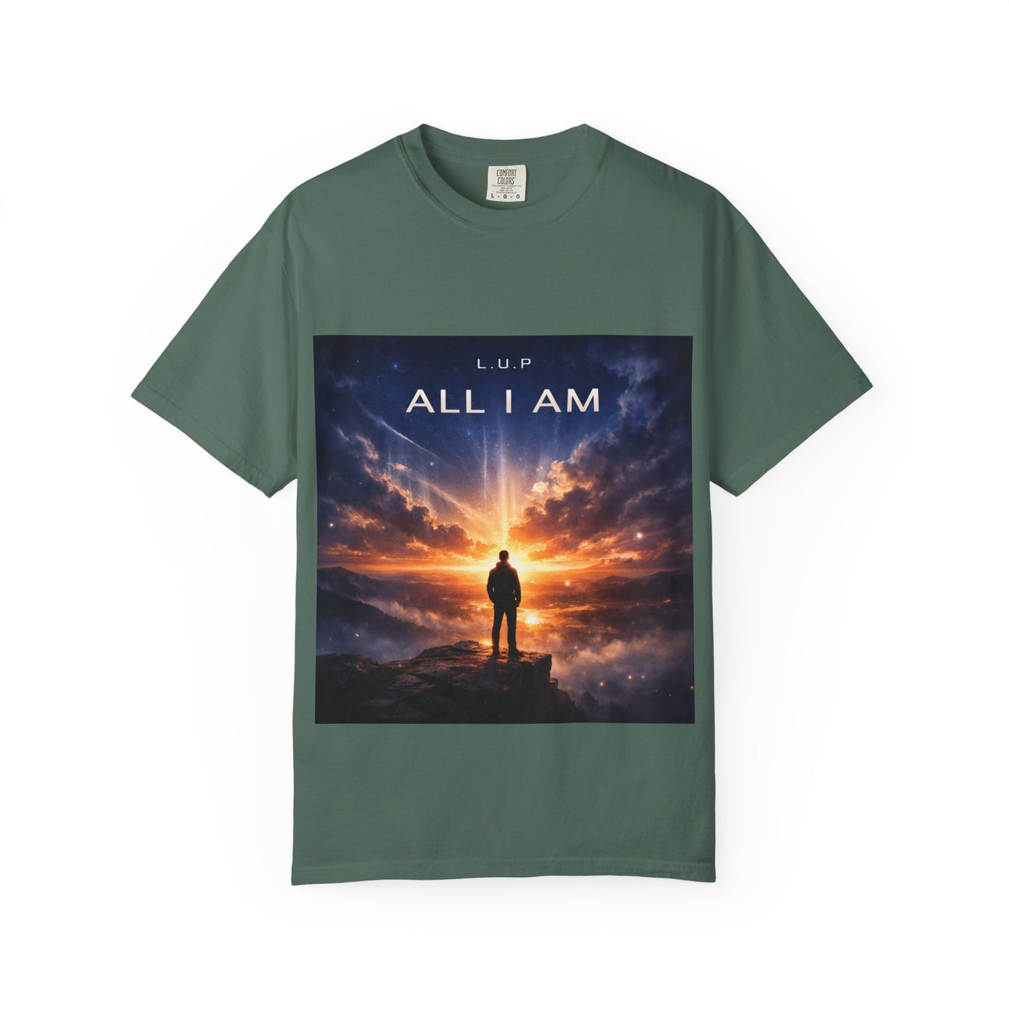All I Am T‑Shirt — Inspirational Sunset Silhouette Graphic Tee