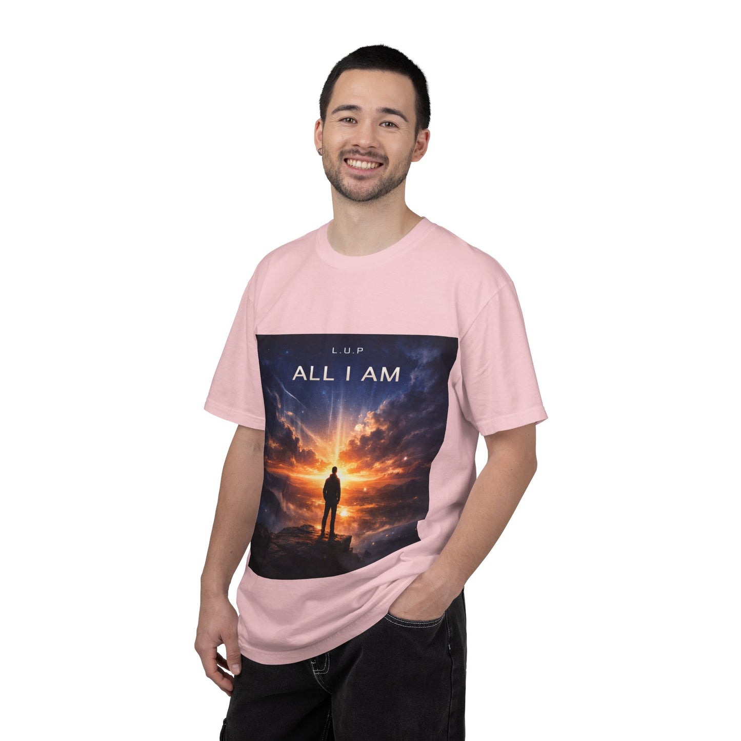 All I Am T‑Shirt — Inspirational Sunset Silhouette Graphic Tee