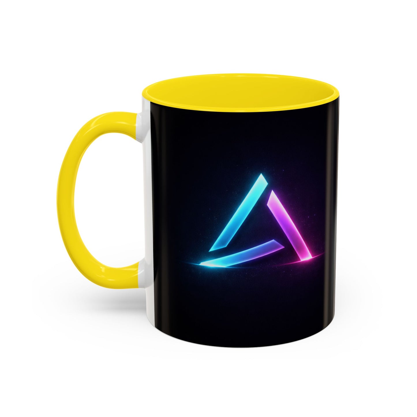 Neon Triangle Accent Coffee Mug — 11/15oz