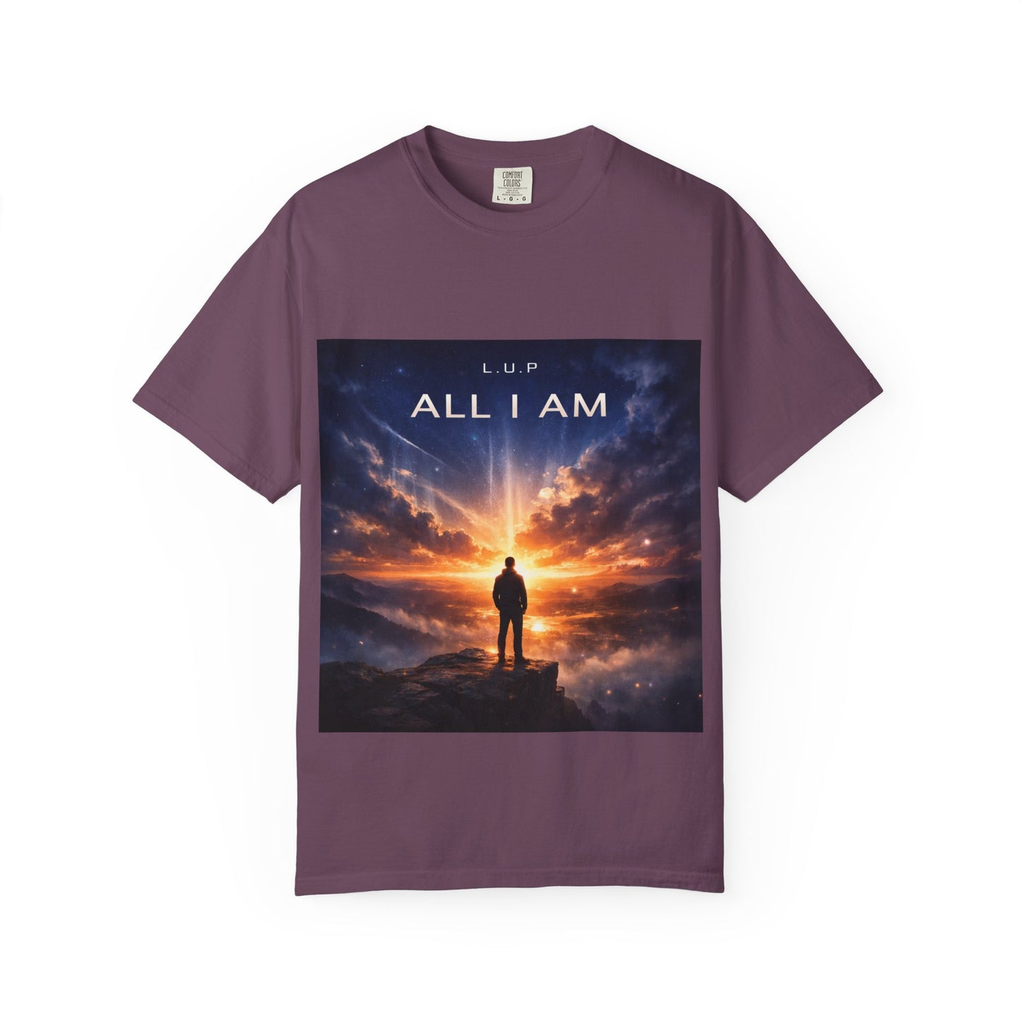 All I Am T‑Shirt — Inspirational Sunset Silhouette Graphic Tee
