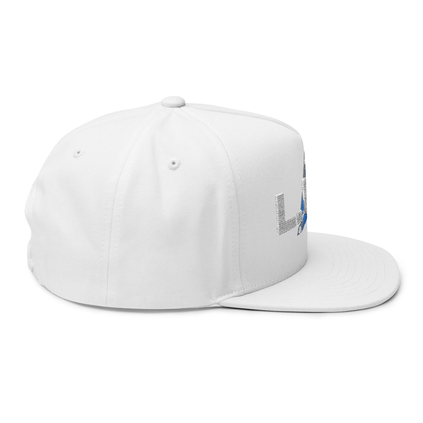 Flat Bill Cap - 'LÜP' Embroidered Tricolor Logo Snapback