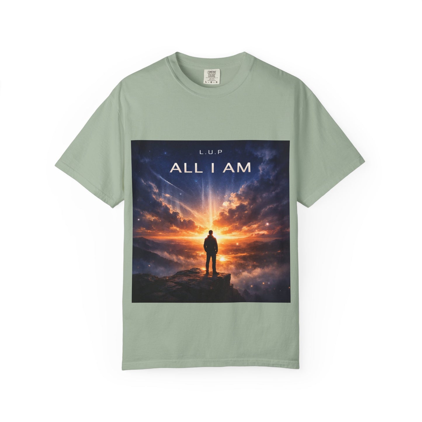 All I Am T‑Shirt — Inspirational Sunset Silhouette Graphic Tee