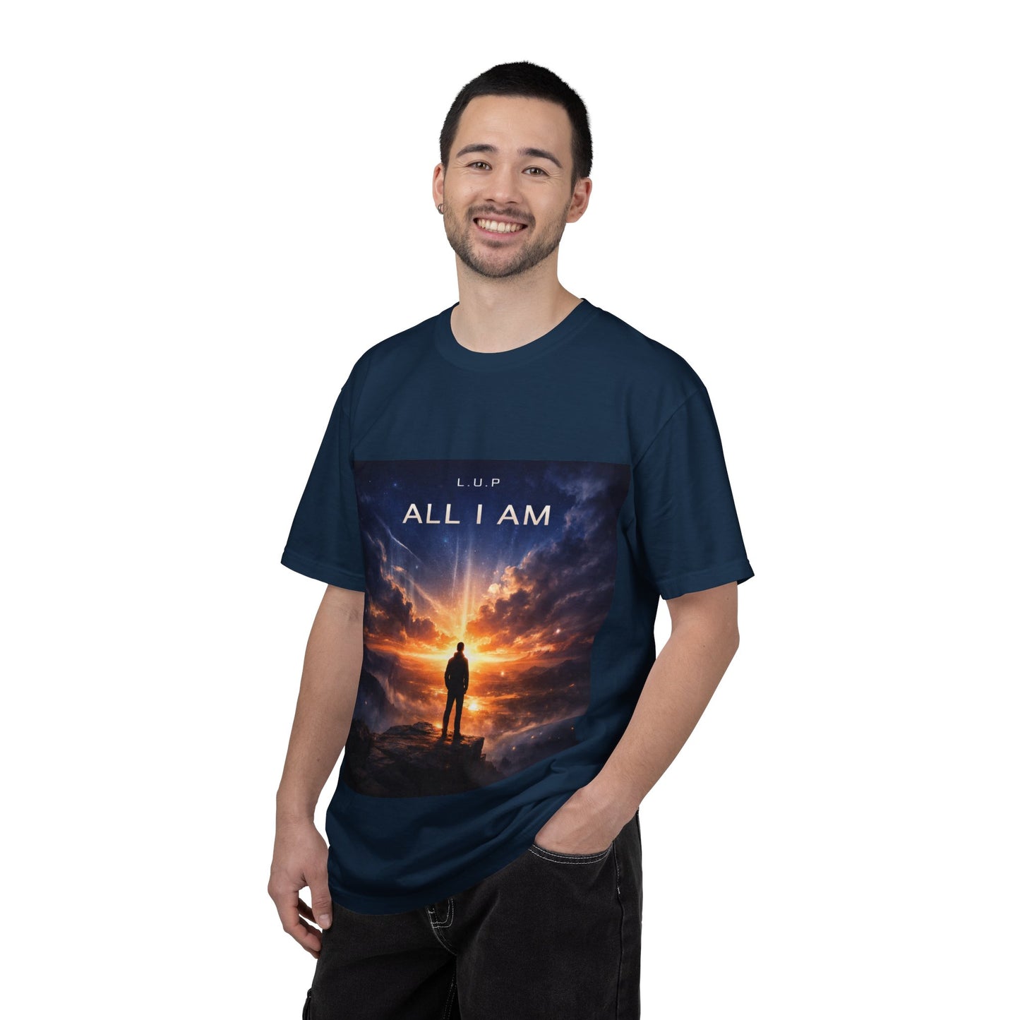 All I Am T‑Shirt — Inspirational Sunset Silhouette Graphic Tee
