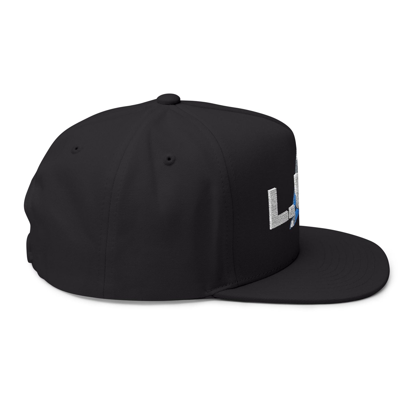 Flat Bill Cap - 'LÜP' Embroidered Tricolor Logo Snapback