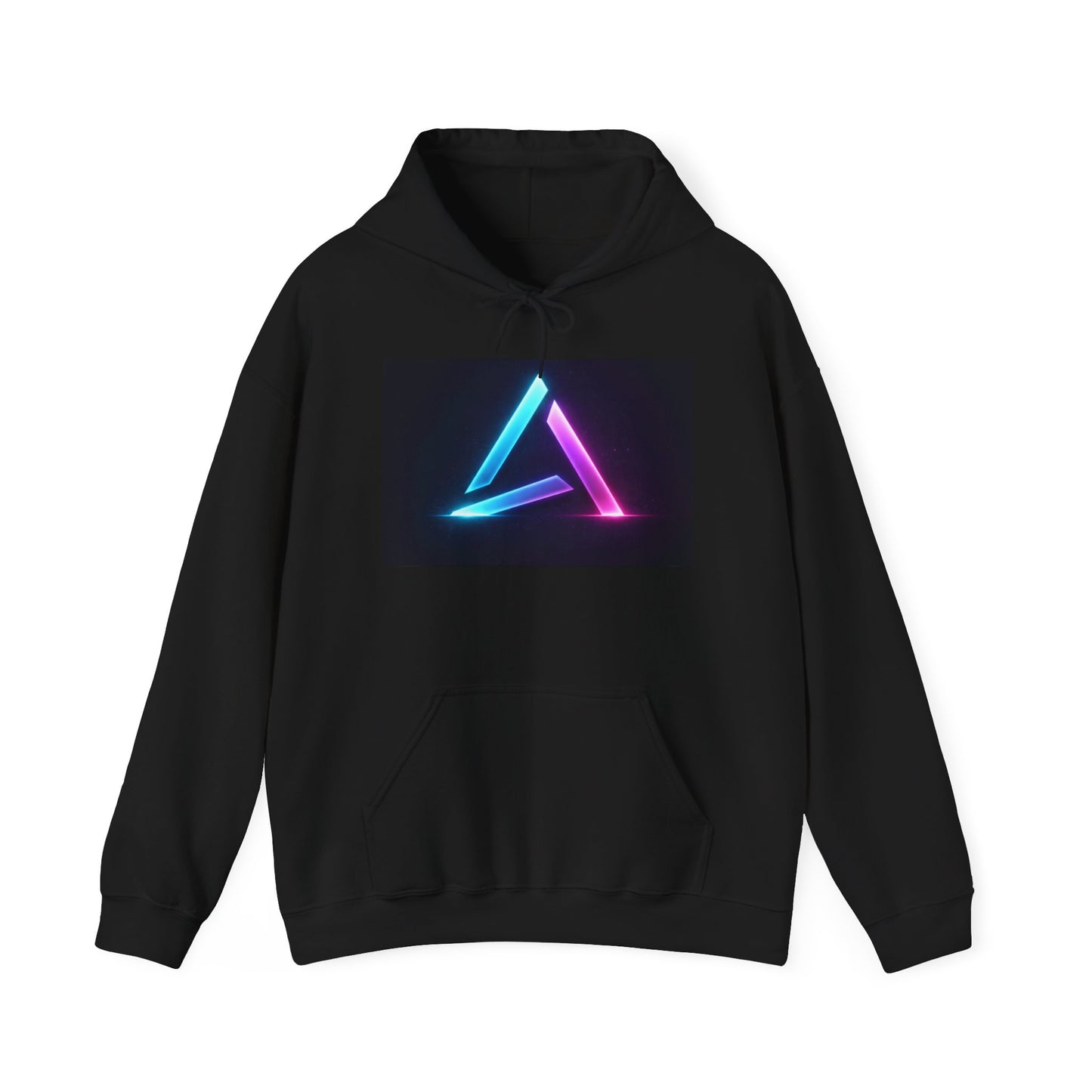 L.U.P Neon Triangle Hoodie — Retro Vaporwave Tech Logo Sweatshirt