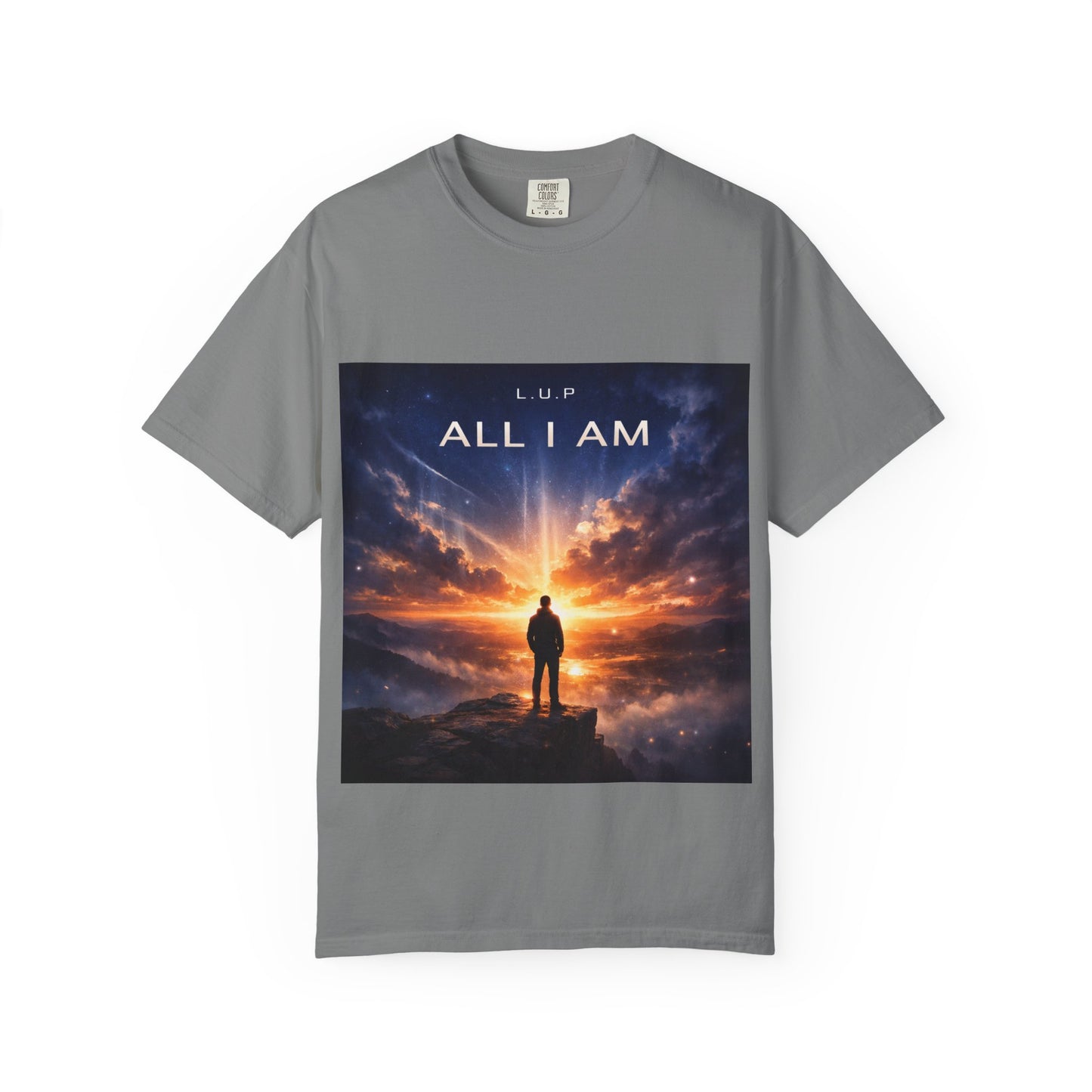 All I Am T‑Shirt — Inspirational Sunset Silhouette Graphic Tee