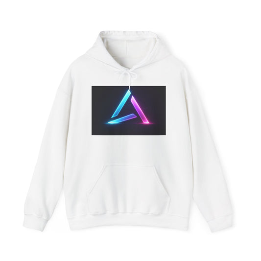 L.U.P Neon Triangle Hoodie — Retro Vaporwave Tech Logo Sweatshirt