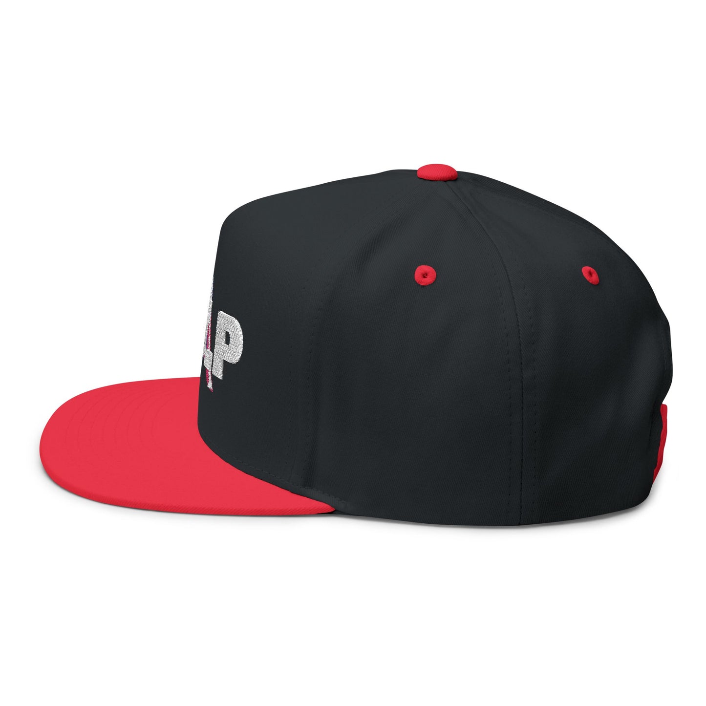 Flat Bill Cap - 'LÜP' Embroidered Tricolor Logo Snapback