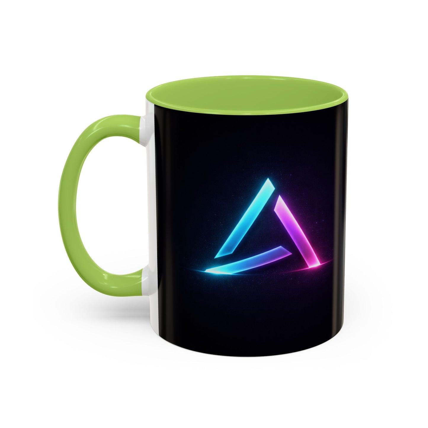 Neon Triangle Accent Coffee Mug — 11/15oz